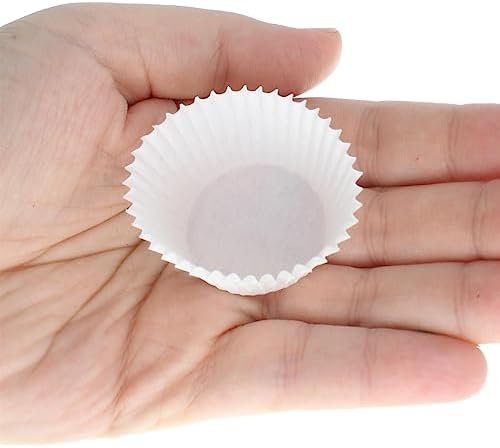 CybrTrayd No.6 Glassine Paper Approximately 14,000 Pieces – 1-1/4” Base, 7/8” Wall Candy Cups, White - Image 5