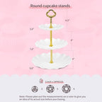 Pack of 11 NWK Cake Stand Set of Cupcake Stand, Tray & Table Cloth (Gold) - Image 2
