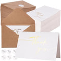 200 Pack Thank You Cards with Envelopes Bulk, Cream Blank Thank You Notes 4 x 6 Inch with Stickers, Elegant Classy Note Cards for Wedding, Business, Graduation, Baby Shower, Bridal Shower & Memorial Service (Cream Card + Gold Foil Font) by Unknown