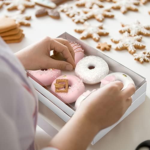 Karenhi 48 Pcs Clear Window Cookie Boxes Bakery Gift Packaging, White - Image 6