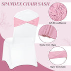 MDS Pack of 100 Spandex Chair Sashes Without Slider Buckles – Pink - Image 3
