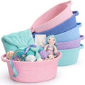LemonRoad 5 Pcs Pink and Blue Mermaid Empty Gift Basket with Handle 9x6x5'' by Unknown