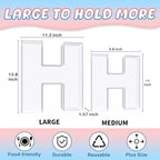 13.8" Extra Large Acrylic Letter Charcuterie Board Box, Reusable Fillable Letter Cake Candy Dish Display Serving Tray for Birthday Anniversary Party Decoration (H) - Image 2