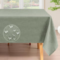 H.VERSAILTEX Linen Table Cloths Rectangle 60 x 104 Inch Premium Tablecloth Spill-Proof Waterproof Table Cover for Dining Buffet Feature Extra Soft and Thick Fabric Wrinkle Free, Sage by HVERSAILTEX