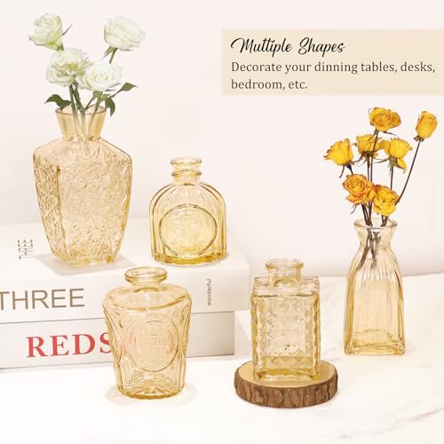 Set of 36 Glass Bud Vases Small Flower Vases for Centerpieces(Champagne) - Image 6