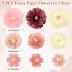 31.5''-23.6''-15.7'' Large Tissue Paper Flowers Giant Flowers Decorations - Image 3