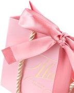 HOZEON 100 Pack Pink Thank You Gift Bags with Handles, 5.5x4.7x2.5 Inches Mini Party Favor Bags for Wedding, Baby Shower, Birthday Celebrations - Image 3