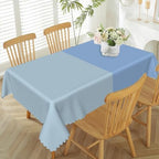 60x120inches Light Blue Rectangle Tablecloth Gradient Dusty Blue Table Cover Waterproof and Spill Proof Fabric Table Cloth for Kitchen Dining Room Outdoor Birthday Wedding Themed Party Decor by TTQYFNM