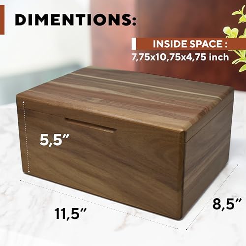 Personalized Birth Flower Keepsake Box - Wooden Memory Box for Women - Image 5