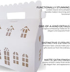 10 Pcs Large Mansion House Shaped Gift Boxes for Treats, Dessert, Fancy Cookie, White Gable Bakery Packaging - Image 2