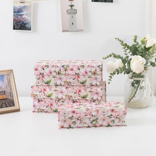 Soul & Lane - Decorative Storage Boxes with Lids, Set of 3, Petal Blossom - Image 3