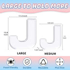 13.8" Extra Large Acrylic Letter Charcuterie Board Box, Reusable Fillable Letter Cake Candy Dish Display Serving Tray for Birthday Anniversary Party Decoration (J) - Image 2