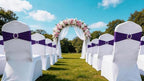 50 Stretch Spandex Purple Chair Sashes for Wedding Chairs Bows Bands with Slider Buckles Fitting Party Feast Banquet Restaurant Event Bridal Baby Shower Decoration - Image 5