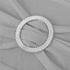 50 Pack Spandex Silver Grey Chair Sashes Bows Stretch Chair Bands with Buckles Universal Elastic Chairs Ties for Party Celebration Ceremony Events Wedding Decorations - Image 5