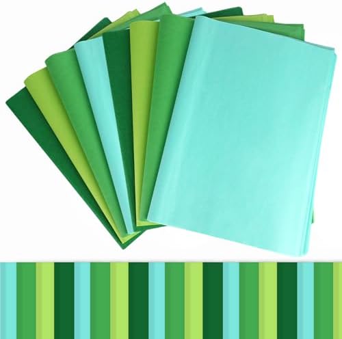 500 Sheets Green Tissue Paper Bulk for Gift Bags Saint Patrick's Day Decoration, Green Wrapping Tissue Paper for Spring DIY Art Crafts Birthday Wedding, 14 X 20 Inch by Swanaryo