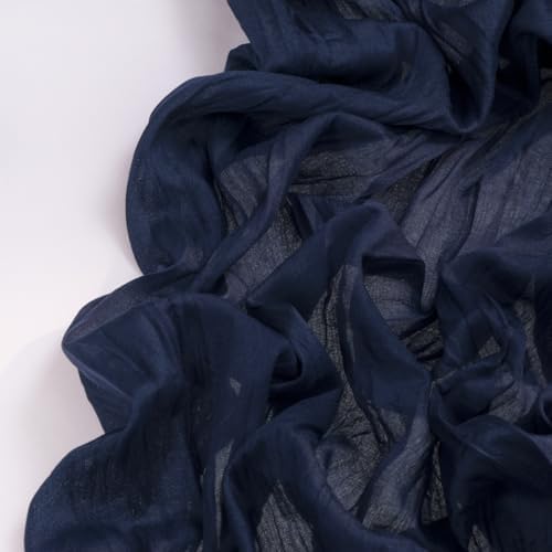 DeZerlor Navy Blue Cheesecloth Table Runners 4 Pack Christmas Runners - Image 3