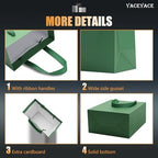 YACEYACE Green Gift Bags 20Pack, Green Gift Bags with Tissue Paper - Image 4