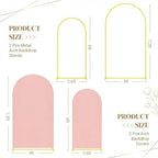 Toolterritary Metal Arch Backdrop Stand and Cover Set, 7.2FT, 6FT Party Backdrop, Easy to Assemble, Backdrop Stand for Parties, Birthday, Baby Shower - Image 2