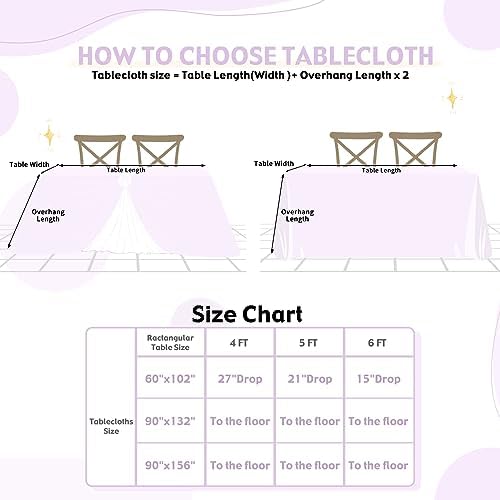 SoarDream Iridescent White Sequin Tablecloth 90"x156" Wedding Table Cloth - Image 6