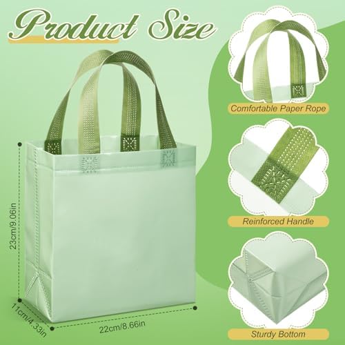 Wesnoy 36 Pcs Woven Gift Bags, Reusable Pastel Tote with Handles - Image 2