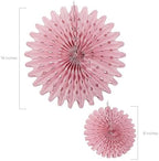 Fun Express Dusty Rose Hanging Tissue Paper Fans - 12 Piece - Image 2