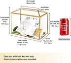 NCYP Small Glass Cards Box with Slot for Micro Wedding, 10.2" x 5.9" x 7.9" - Image 3