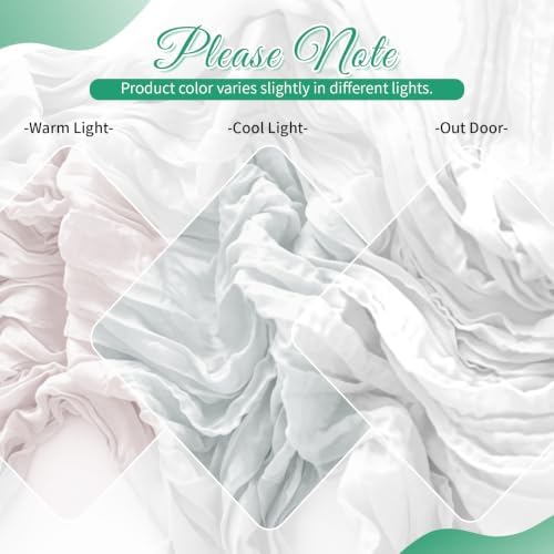 White Boho Cheesecloth Table Runner 12 Pack 17x108 Inch Sheer Gauze - Image 5