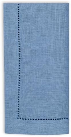 Dusty Blue Linen Like Napkins Disposable Guest Towels Airlaid, 50ct by Stxys