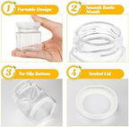Nuogo 100 Pack 1.5oz Mini Hexagon Glass Jars Bulk Honey Jars, White - Image 3