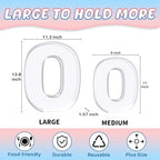 13.8" Extra Large Acrylic Letter Charcuterie Board Box, Reusable Fillable Letter Cake Candy Dish Display Serving Tray for Birthday Anniversary Party Decoration (O) - Image 2