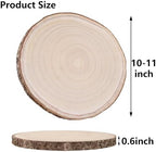 10 Pcs Natural Paulownia Wood Slices 10-11 Inches, for Centerpieces Table Decorations,Unfinished Rounds Wood for Crafts,for Rustic - Image 2