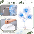 Norme 6 ft Giant Silk Flower for Decoration with Stand Artificial Decor Big Silk Flowers for Wall Backdrop Photo Props Wedding Birthday Party Baby Shower Background Decor (Blue) - Image 4