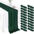 20 Pack Emerald Green 17 x 108 Inch Cheesecloth Table Runner - Boho Gauze Sheer Fabric for Wedding Baby Shower Party Home Decor by Unknown