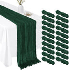 20 Pack Emerald Green 17 x 108 Inch Cheesecloth Table Runner - Boho Gauze Sheer Fabric for Wedding Baby Shower Party Home Decor by Unknown