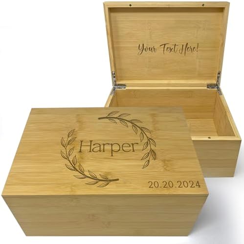 Custom Newborn Keepsake Box, Baby First Birthday Memory Box for Kids by TopObsession