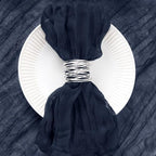 DeZerlor Navy Blue Washable Cheesecloth Napkins Set of 50 for Party - Image 2