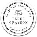 Personalized Classic Book Labels with Stack of Books, From the Library of Stickers, Set of 90 stickers 1.5 inch round, Please Return Bookplate Stickers by PortofReverie