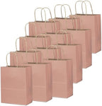 qiqee 100PCS Gift Bag with Handles Bulk Kraft Dusty Pink Paper Bags Multiple Uses (13"x10.3"x4.6"- Large Size) - Image 2