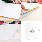 Andaz Press Personalized Wedding Guestbook with Gold Accents, Nautical Star Design White Guest Sign in Guest Registry 120 Pages 8.5 X 8.5 Memories Book for DIY, Scrapbook, Photo Album - Image 5