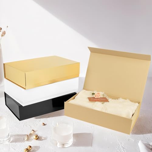 PACKHOME Extra Large Black Gift Box 17.5x11.3x4.3in with Magnetic Lid - Image 5