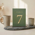 Geelin 20 Pcs Wooden Wedding Table Numbers 1-20 with Stands, Sage Green - Image 5