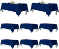 sancua Navy Blue Tablecloths Rectangle, 8 Pack Table Cloth for 6 Foot Tables by sancua