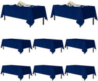 sancua Navy Blue Tablecloths Rectangle, 8 Pack Table Cloth for 6 Foot Tables by sancua