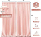 Blush Pink Backdrop Curtains-Wrinkle-Free Polyester Photography Drapes Party Curtain Background for Baby Shower Wedding Decorations- 16 X10FT - Image 5