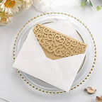 Gold Wedding Invitation Blank Bridal Shower Invitations with Rsvp Cards - Image 2