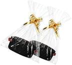 Empty Gift Basket Kit, 2-Pack Woven Storage Bin with Leather Handles Clear Cello Bags Pull Bows for Wrapping Presents Baby Shower Holiday - Image 3