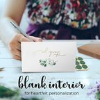 100 Heavyweight Blank Thank You Cards with Envelopes for a Personal Touch, Eucalyptus Thank You Card for Any Occasion, Wedding, Bulk Pack Card with Envelopes & Stickers (3.7 x 5.1 Inches) (100 Pack) - Image 5