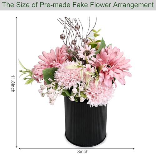 Birthday Flowers Centerpiece, Set of 6, Dusty Pink & Rose Gold - Image 5