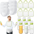 6 Sets Bottle Chug Baby Shower Games Juegos Para Plastic Baby Bottles Bibs Disposable Diapers Gender Reveal Games Baby Changing Diaper Race Game Decoration (Green) by giftlyze
