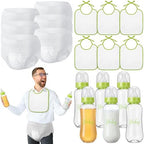 6 Sets Bottle Chug Baby Shower Games Juegos Para Plastic Baby Bottles Bibs Disposable Diapers Gender Reveal Games Baby Changing Diaper Race Game Decoration (Green) by giftlyze